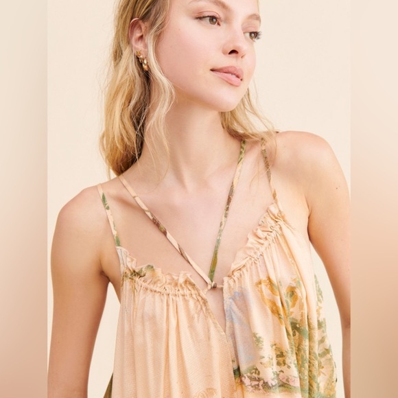 Anthropologie Strappy Floral Maxi Dress - Picture 4 of 13